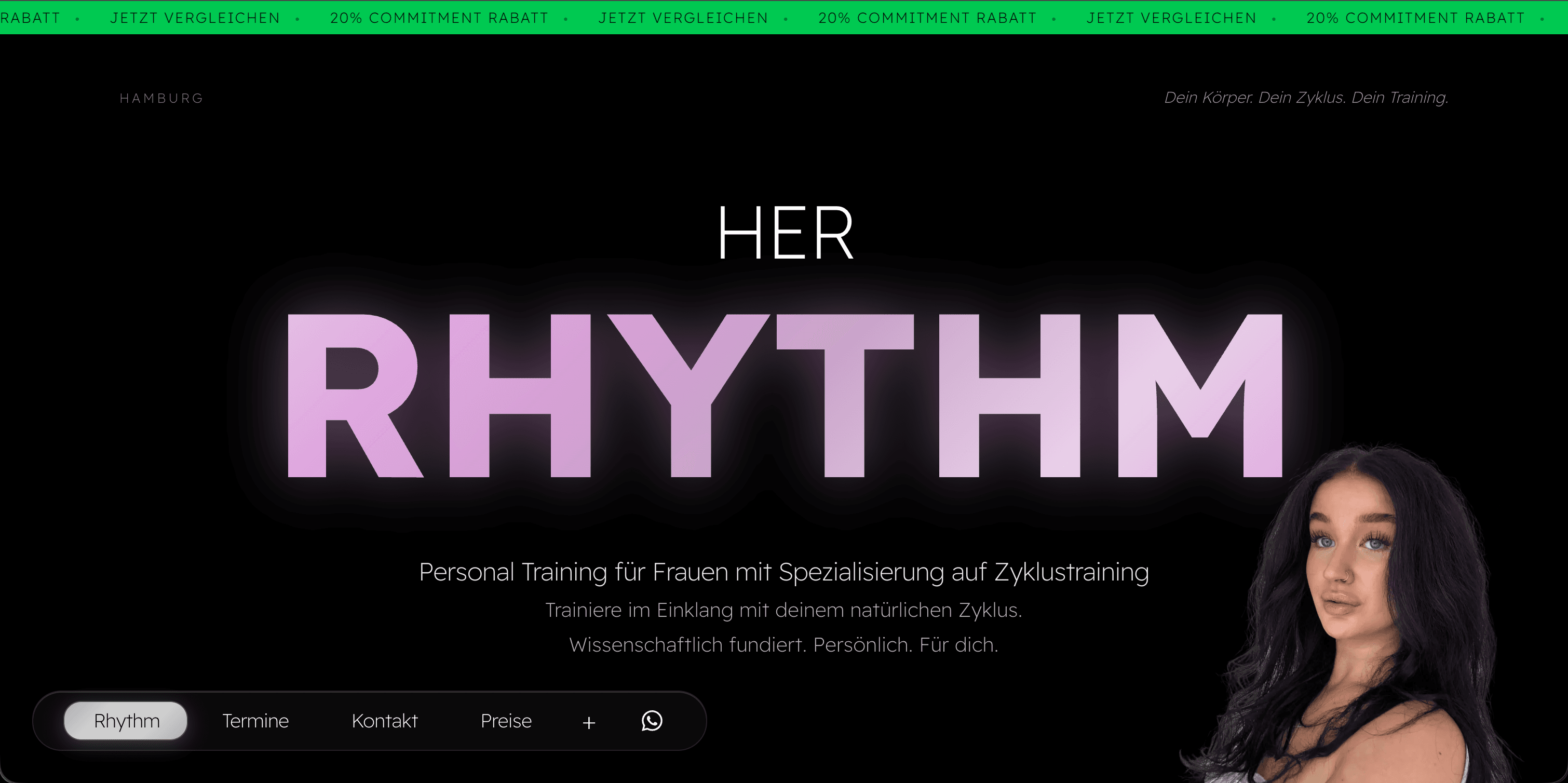 Her Rhythm, Referenzprojekt der SEO Agentur Hamburg, Top-Rankings bei Google für relevante Suchbegriffe